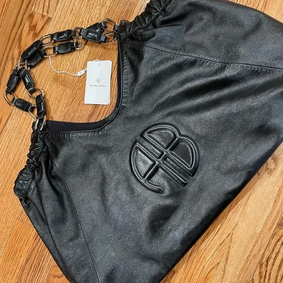 Anine Bing Black Leather Bag - Picture 10 of 16